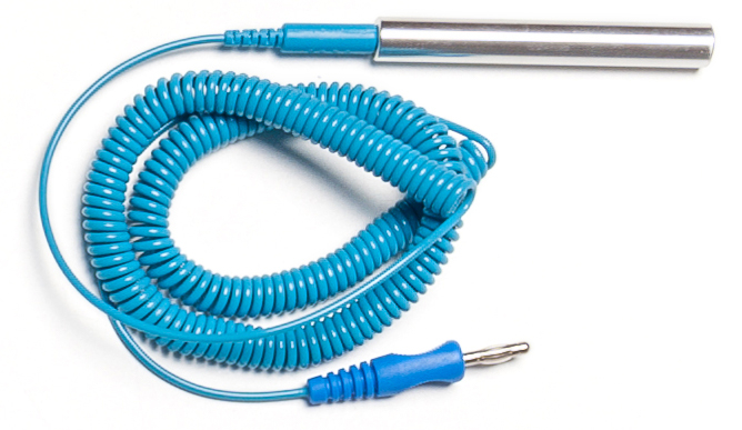 Cylindrical electrode with a cable